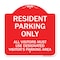 Signmission Parking Resident Parking Only All Visitors Must Use Designated Visitors Parking Area, RW-1818-23357 A-DES-RW-1818-23357 - alternate 1
